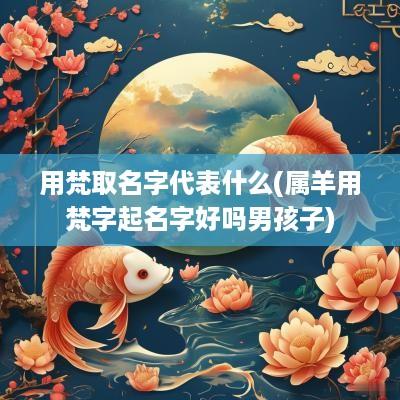 用梵取名字代表什么(属羊用梵字起名字好吗男孩子)