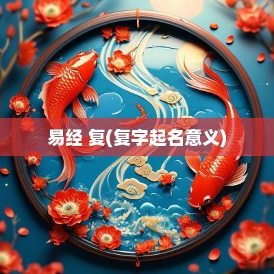 易经 复(复字起名意义)