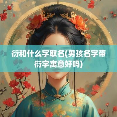 衍和什么字取名(男孩名字带衍字寓意好吗)