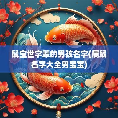 鼠宝世字辈的男孩名字(属鼠名字大全男宝宝)