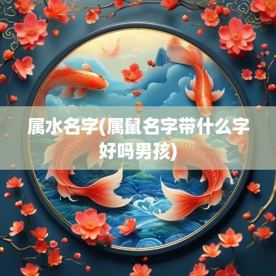 属水名字(属鼠名字带什么字好吗男孩)