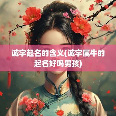 诚字起名的含义(诚字属牛的起名好吗男孩)