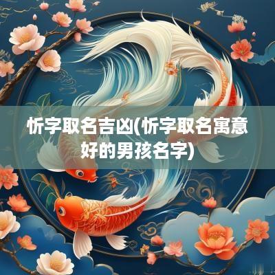 忻字取名吉凶(忻字取名寓意好的男孩名字)