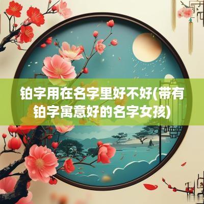 铂字用在名字里好不好(带有铂字寓意好的名字女孩)