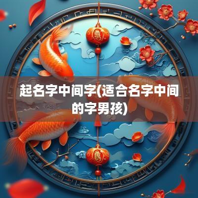 起名字中间字(适合名字中间的字男孩)