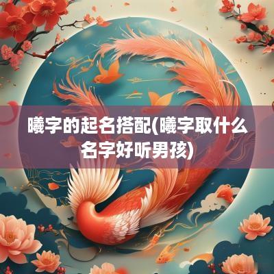 曦字的起名搭配(曦字取什么名字好听男孩)