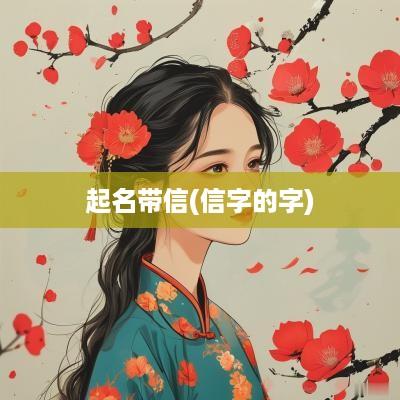起名带信(信字的字)
