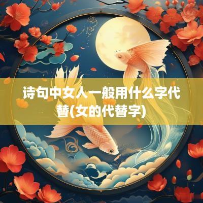 诗句中女人一般用什么字代替(女的代替字)