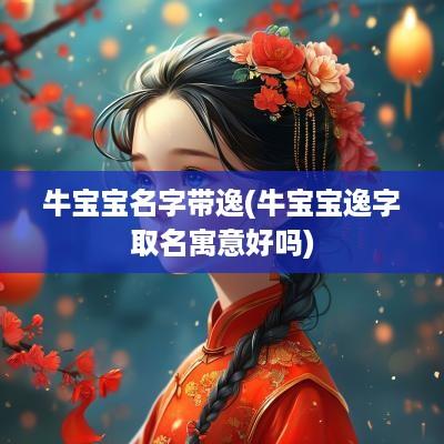 牛宝宝名字带逸(牛宝宝逸字取名寓意好吗)