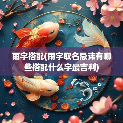 雨字搭配(雨字取名忌讳有哪些搭配什么字最吉利)
