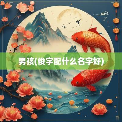 男孩(俊字配什么名字好)