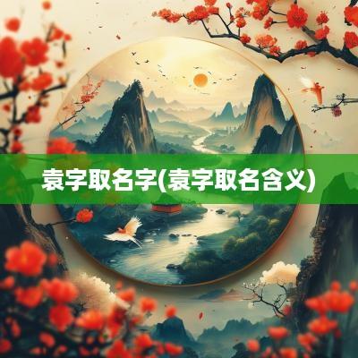 袁字取名字(袁字取名含义)