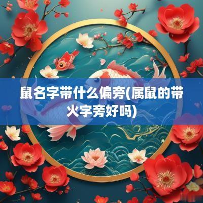 鼠名字带什么偏旁(属鼠的带火字旁好吗)