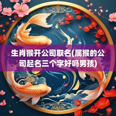 生肖猴开公司取名(属猴的公司起名三个字好吗男孩)