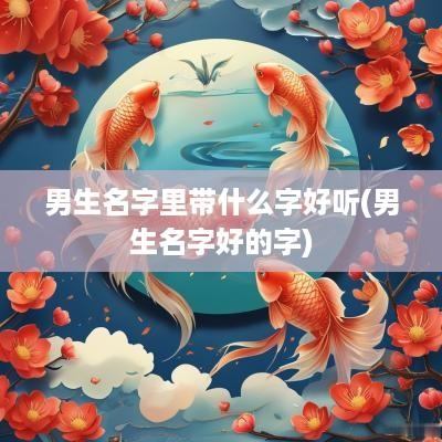 男生名字里带什么字好听(男生名字好的字)