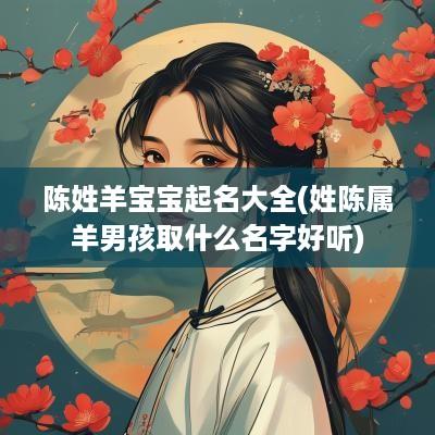 陈姓羊宝宝起名大全(姓陈属羊男孩取什么名字好听)