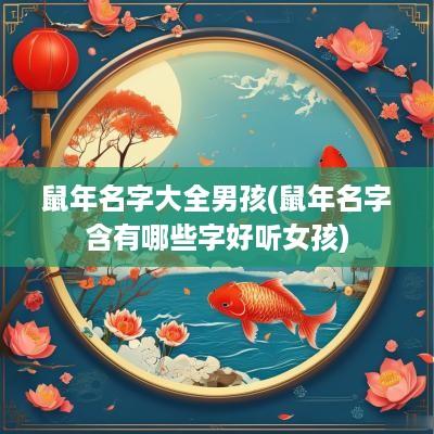 蛇年名字大全男孩(蛇年名字含有哪些字好听女孩)