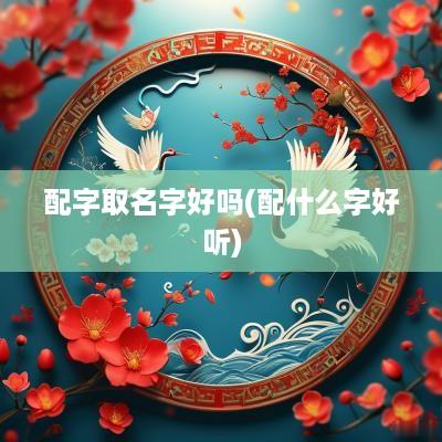 配字取名字好吗(配什么字好听)