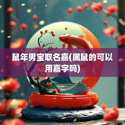 蛇年男宝取名嘉(属鼠的可以用嘉字吗)