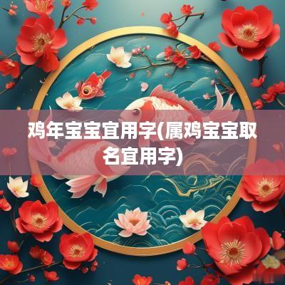鸡年宝宝宜用字(属鸡宝宝取名宜用字)