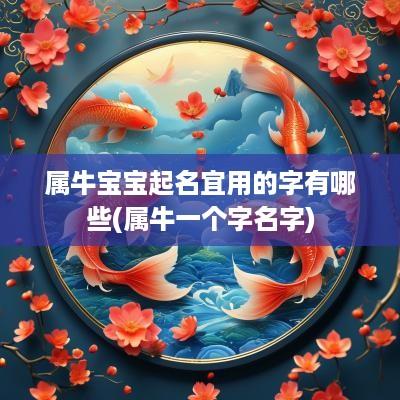 属牛宝宝起名宜用的字有哪些(属牛一个字名字)