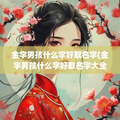 金字男孩什么字好取名字(金字男孩什么字好取名字大全)