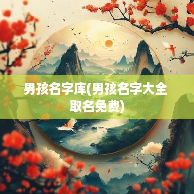 男孩名字库(男孩名字大全 取名免费)
