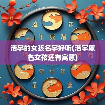 浩字的女孩名字好听(浩字取名女孩还有寓意)