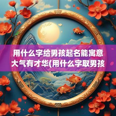 用什么字给男孩起名能寓意大气有才华(用什么字取男孩名字好呢)