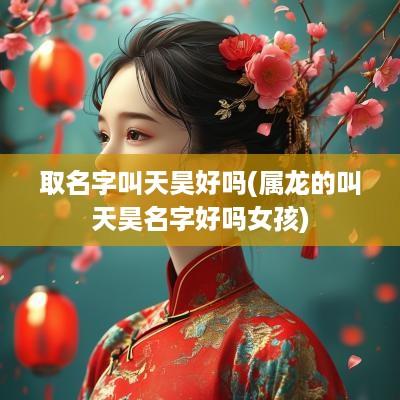 取名字叫天昊好吗(属龙的叫天昊名字好吗女孩)