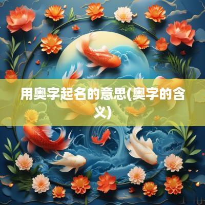 用奥字起名的意思(奥字的含义)