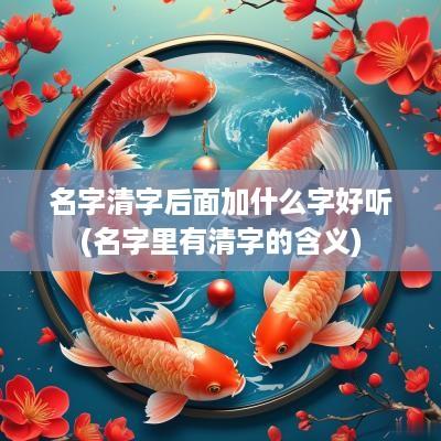 名字清字后面加什么字好听(名字里有清字的含义)