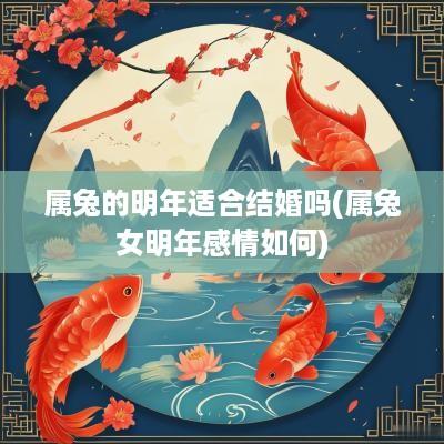 属兔的明年适合结婚吗(属兔女明年感情如何)