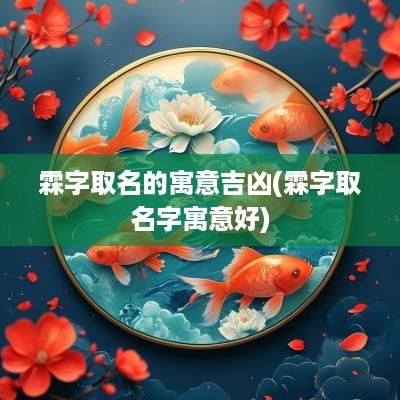 霖字取名的寓意吉凶(霖字取名字寓意好)