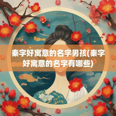 秦字好寓意的名字男孩(秦字好寓意的名字有哪些)