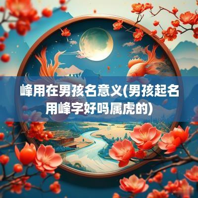 峰用在男孩名意义(男孩起名用峰字好吗属虎的)