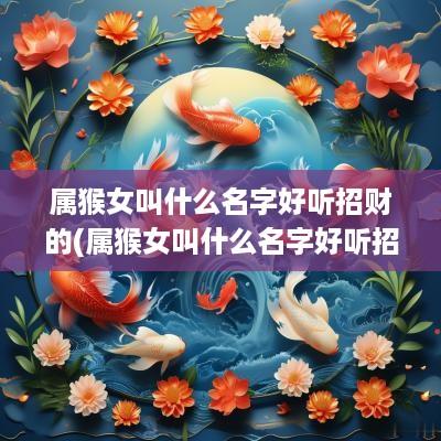 属猴女叫什么名字好听招财的(属猴女叫什么名字好听招财运) 属猴女叫什么名字好听招财的(属猴女叫什么名字好听招财运)