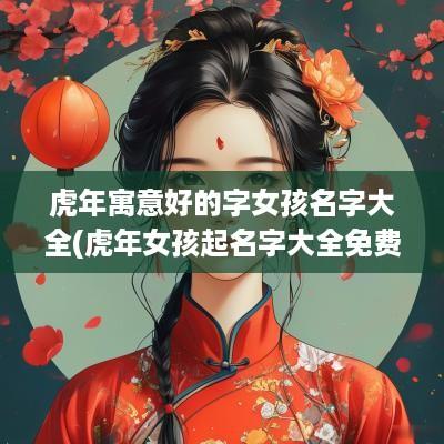 蛇年寓意好的字女孩名字大全(蛇年女孩起名字大全免费2025年)