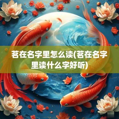 茗在名字里怎么读(茗在名字里读什么字好听)