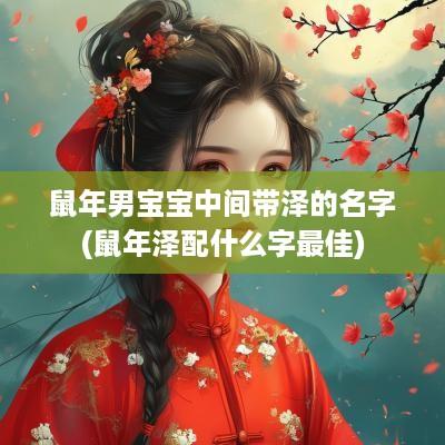 蛇年男宝宝中间带泽的名字(蛇年泽配什么字最佳)