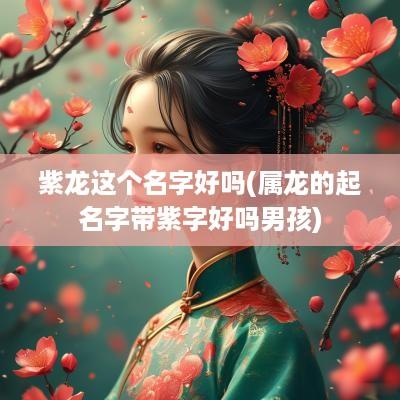 紫龙这个名字好吗(属龙的起名字带紫字好吗男孩)