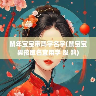 蛇年宝宝带鸿字名字(鼠宝宝男孩取名宜用字 泓 鸿)