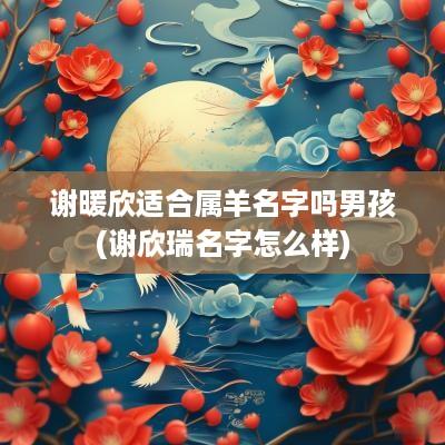 谢暖欣适合属羊名字吗男孩(谢欣瑞名字怎么样)