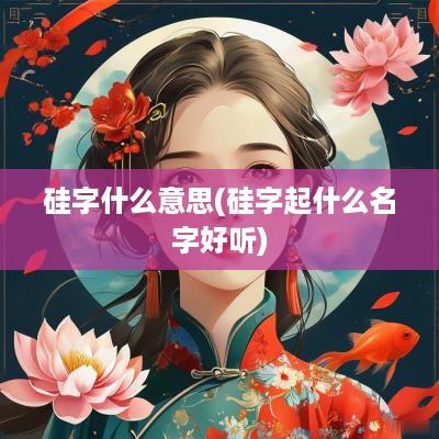 硅字什么意思(硅字起什么名字好听)
