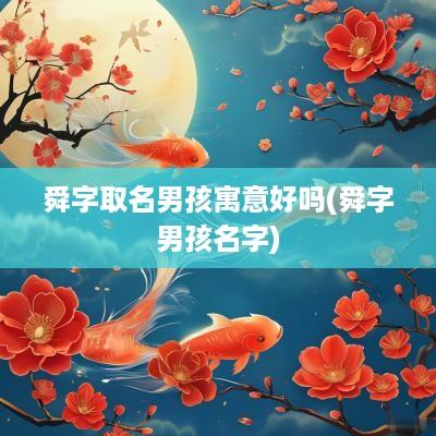 舜字取名男孩寓意好吗(舜字男孩名字)