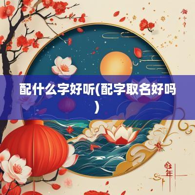 配什么字好听(配字取名好吗)