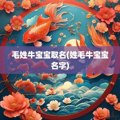 毛姓牛宝宝取名(姓毛牛宝宝名字)