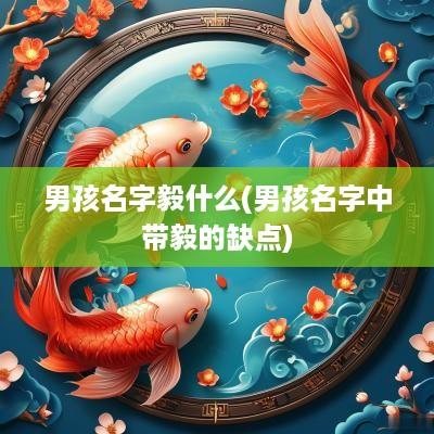 男孩名字毅什么(男孩名字中带毅的缺点)