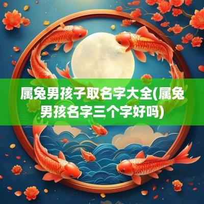 属兔男孩子取名字大全(属兔男孩名字三个字好吗)