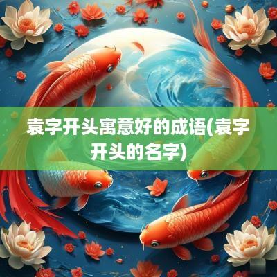 袁字开头寓意好的成语(袁字开头的名字)